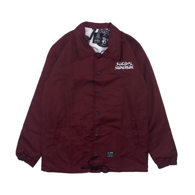 Soldierside Familia Jaket Windbreaker Parasut Maroon "SSuicidal" WB112C Bordir Simple