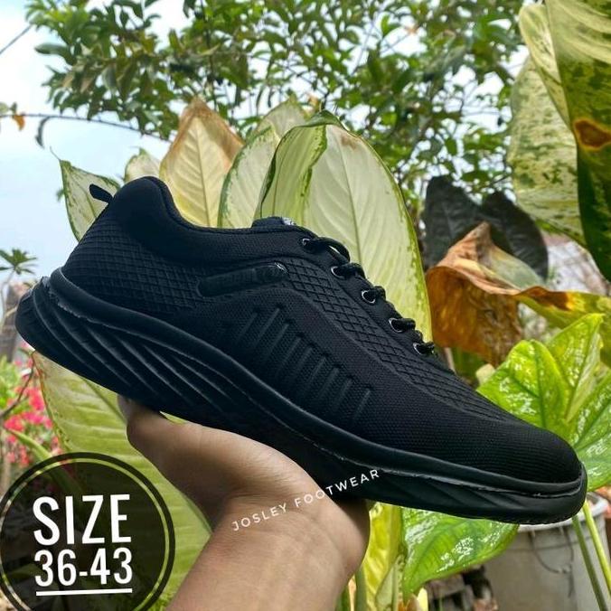 FREE ONGKIR SEPATU SEKOLAH HITAM POLOS SMP SMA TERBARU / SEPATU OLAHRAGA HITAM CEWEK COWOK KEREN CAS