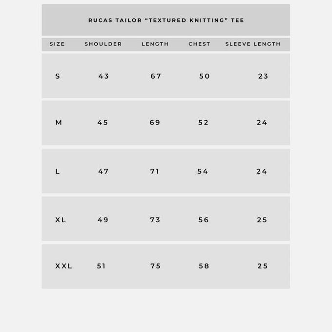 Rucas Tailor Textured Knitting Tee T-shirt Orinal Invoice