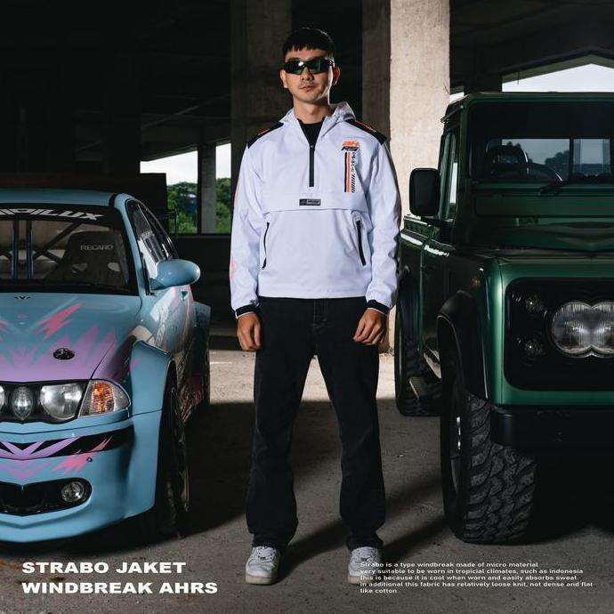 AHRS Windbreaker Jacket - Strabo Jaket Motor White
