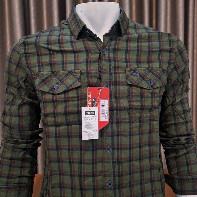 KEMEJA PRIA CARDINAL JEANS CASUAL ORINAL PREMIUM baju kotak kotak pria