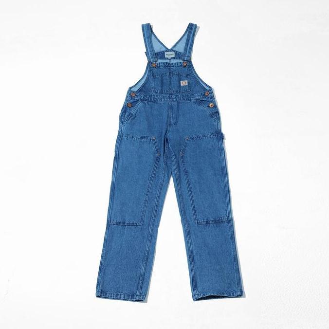 Superego - Overall Caenter Double Knee Denim Loose Straht Snow Blue OVA01B