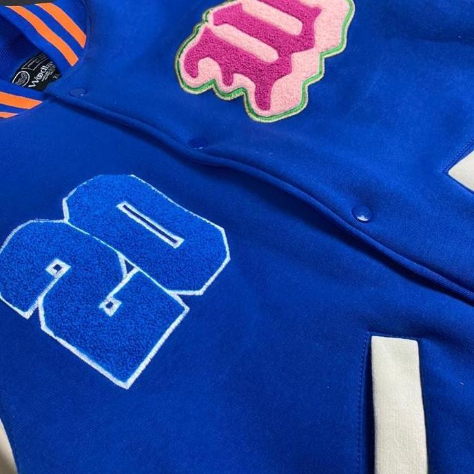 JAKET BASEBALL WOODLAND BIRU ORINAL