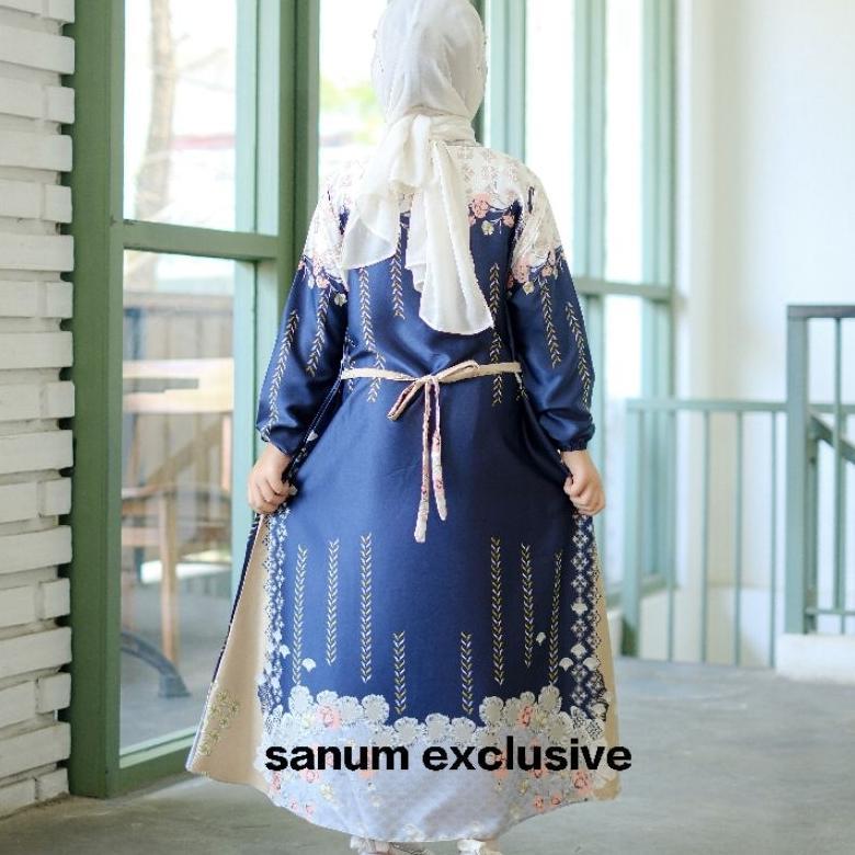 gamis armani silk kapelan set anak ibu ayah serimpit seragam keluarga gamis pesta keluarga