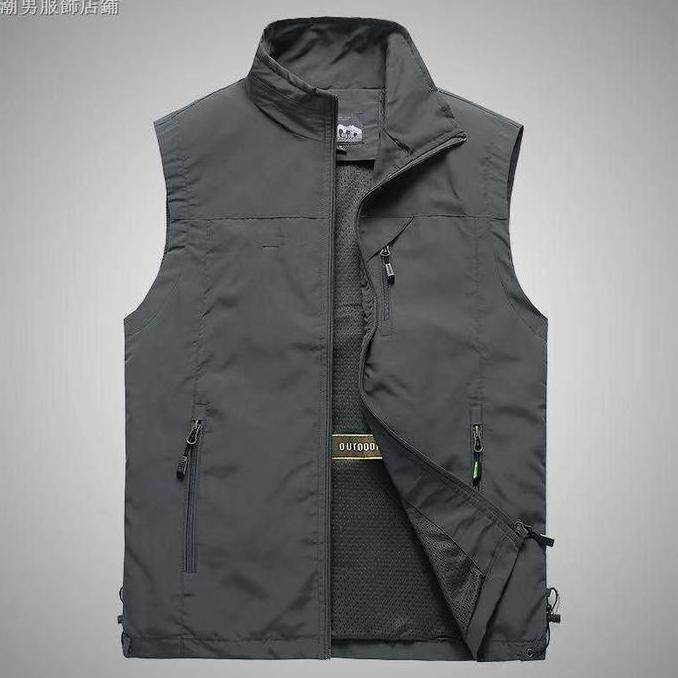 ROMPI VEST TACTICAL COCOK UNTUK KANTOR / SANTAI DAN KEGIATAN LAPANGAN Outdoor Pria Abu Keren Dewasa 