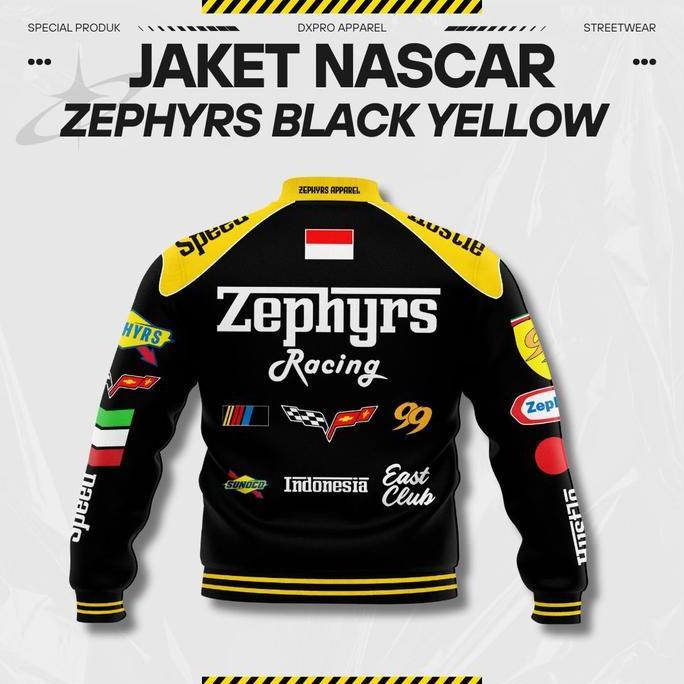 Varsity Nascar Zephyrs Black Yellow Racing