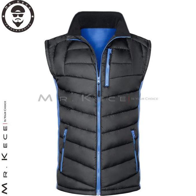 Rompi Motor Pria Vest Puffer Merik Vest Hitam