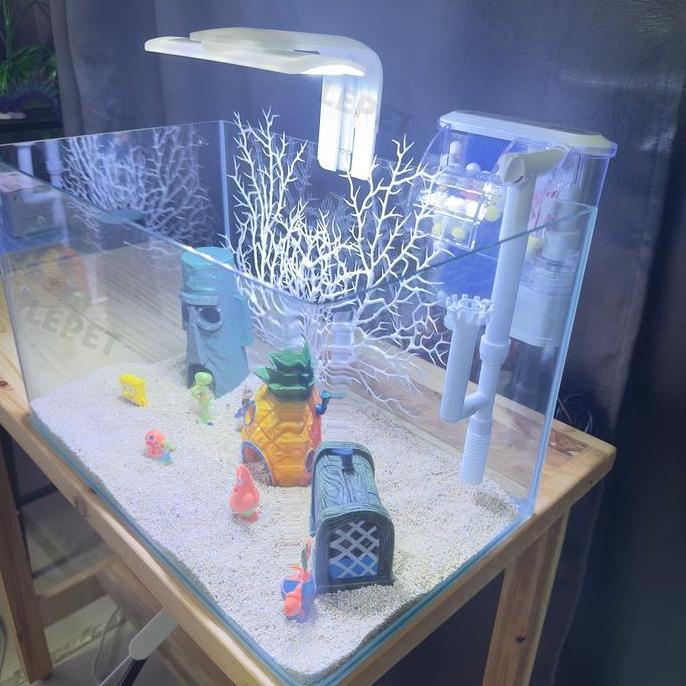 Hanimayas - Lepet Paket Aquarium Spongebob 4Cm / Aquarium Melengkung / Aquascape / Aquarium Bending