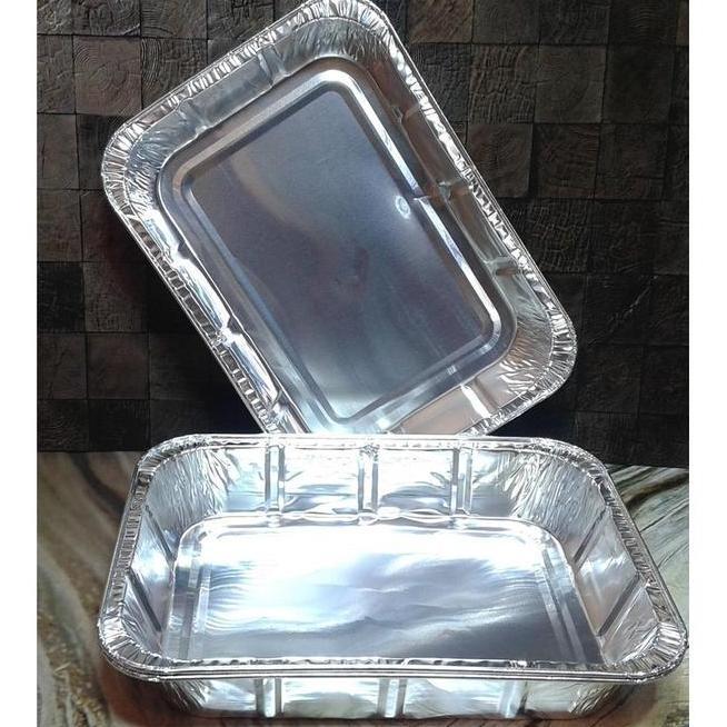 Isi 100 Pcs Aluminium Tray Bx5600 Wadah Aluminium Foil Tray Bx 5600