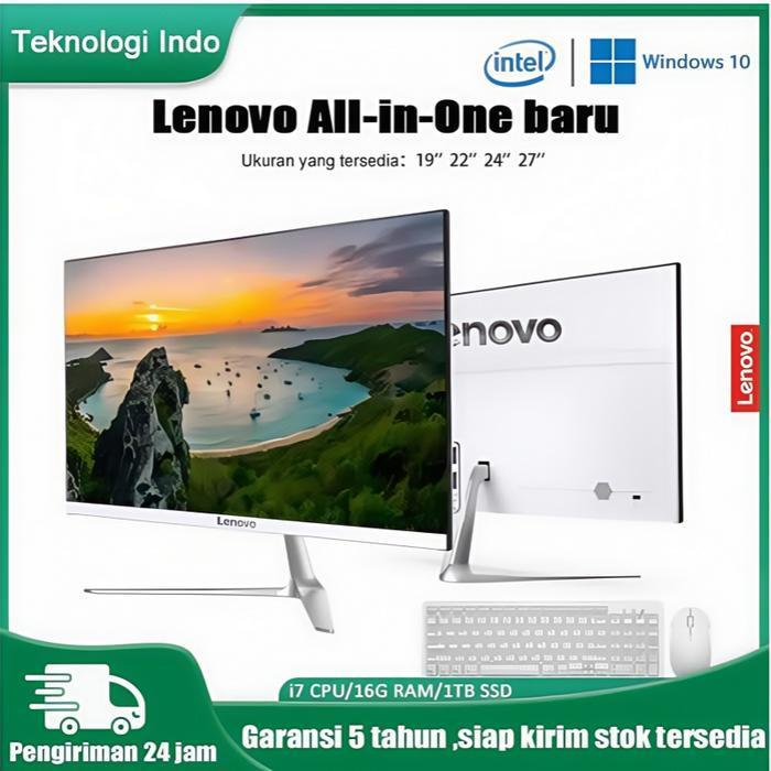 Komputer Pc All-In-One Komputer Ultra-Tipis Lenovo , Komputer All-In-One Dengan Layar Definisi Tingg