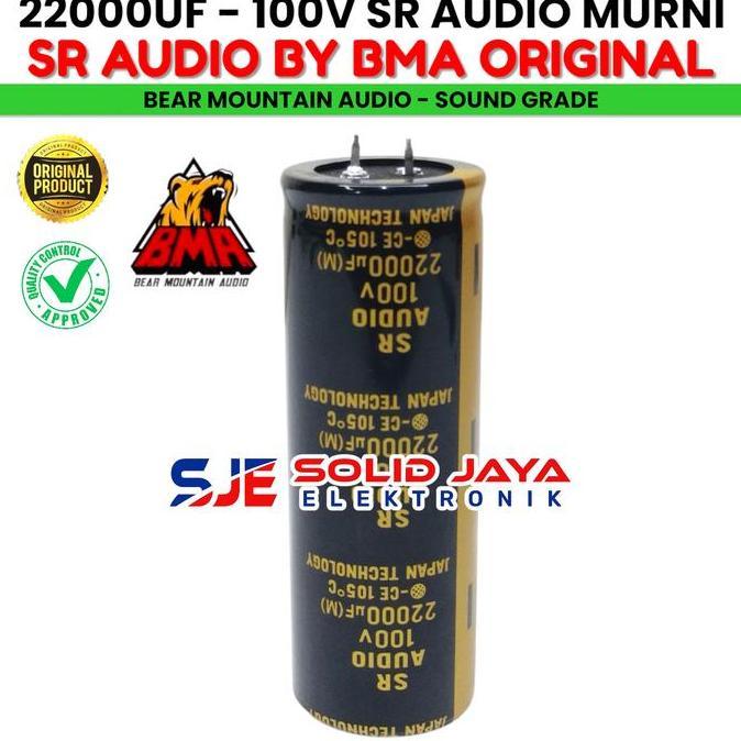 CAPASITOR ELKO 22000 UF 100 V SR AUDIO BMA MURNI ASLI ELCO SR AUDIO 22000UF 100V ELKO CAPASITOR KAPA