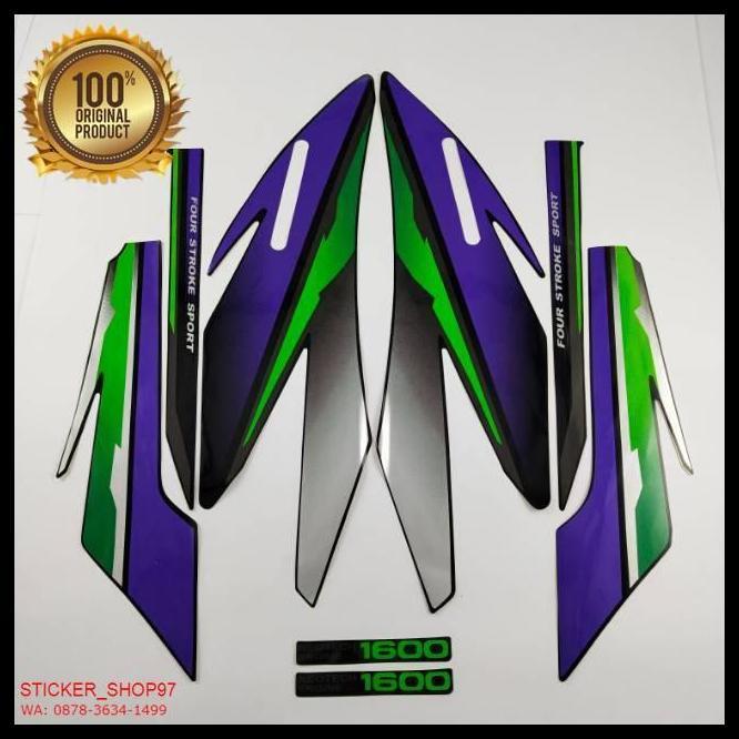 TERLARIS (ORI) STRIPING HONDA GL PRO  1997 1998 HITAM  UNGU KUALITAS ORIGINAL