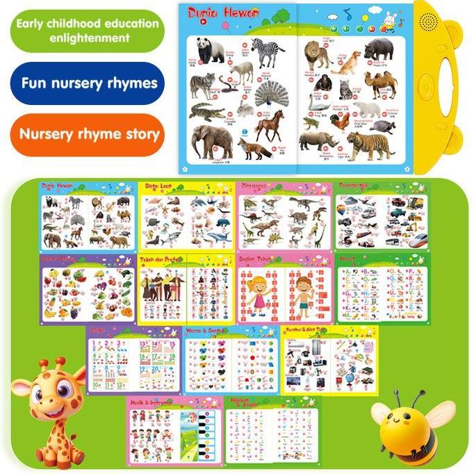 Tokomasedi_ - Ebook Edukasi 4In1 Bahasa Elektronik Warna Biru Terang 4 Bahasa Inggris Mandarin Indon