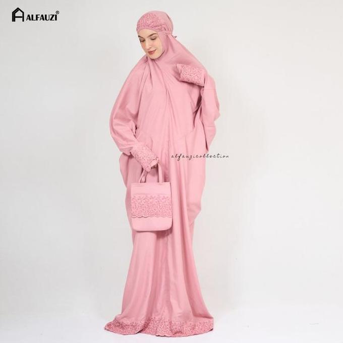 ALFAUZI - Mukena Terusan Siti Khadijah / Mukena Dewasa / Mukena Katun Mikro