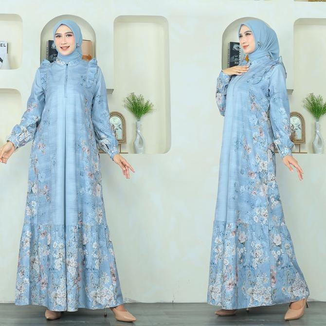 Gamis Full Motif Felicia Dress gamis kekinian