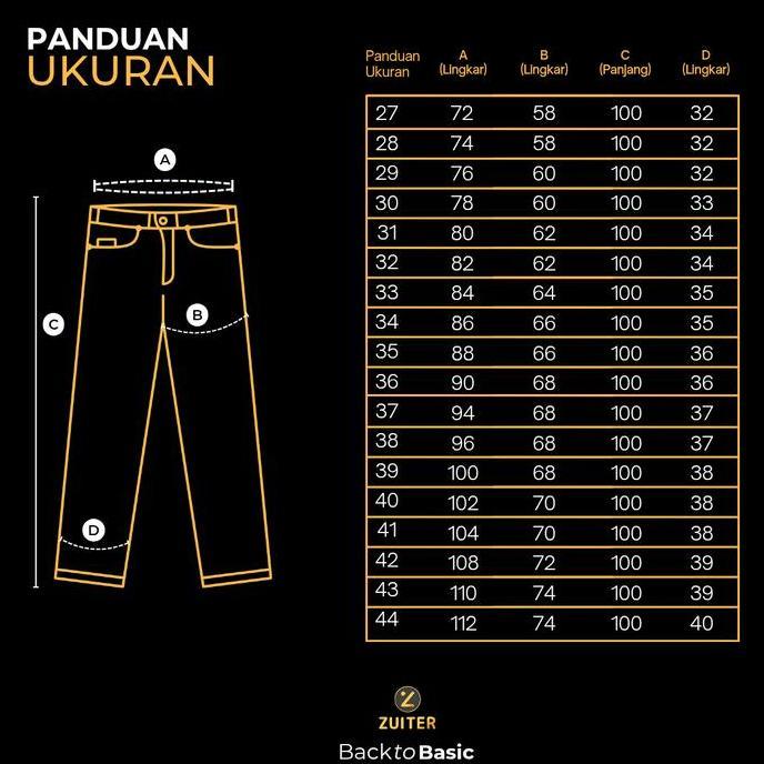ZUITER - Basic Pants | Celana bahan kantor kerja formal slimfit panjang pria
