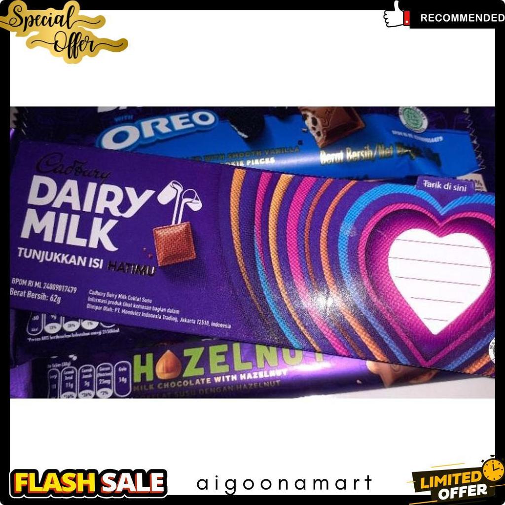Cadbury Valentine Pop Heart 150Gr, Dairy Milk ,Cashewnut,Hazelnut 62Gr