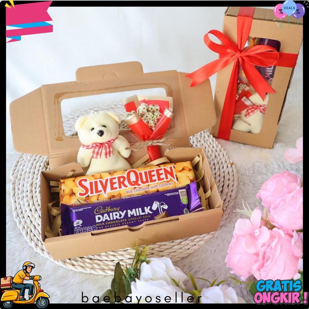 Mini Hampers Coklat | Souvenir Valentine | Kado Wisuda Sempro | Hadiah Snack Cowok Cewek