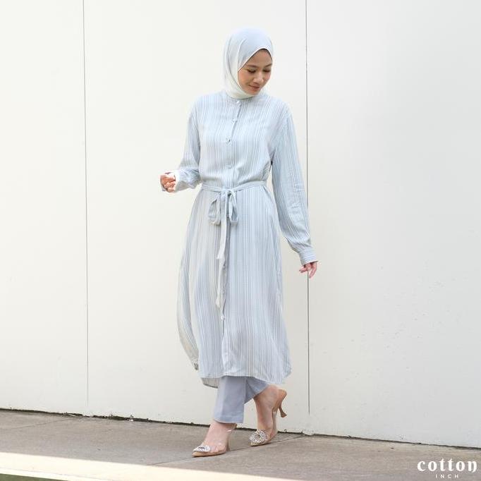 Promo Bulan Ini Cotton Inch - Arabella One Set Dress Wanita Salur Dress