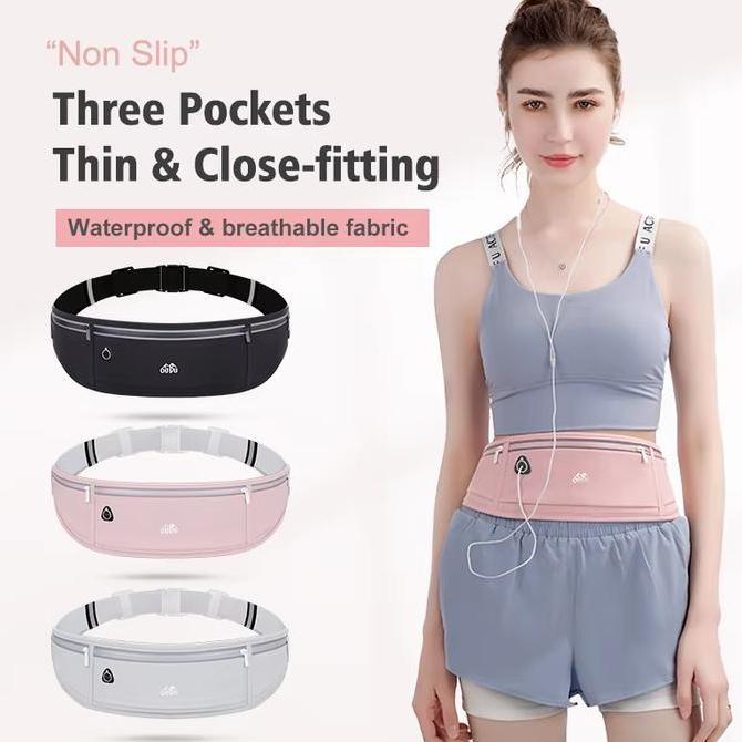 Promo Tas Pinggang Olahraga Outdoor Tas Ponsel Lari Pria dan Wanita Tas Sabuk Mini Anti air Diskon