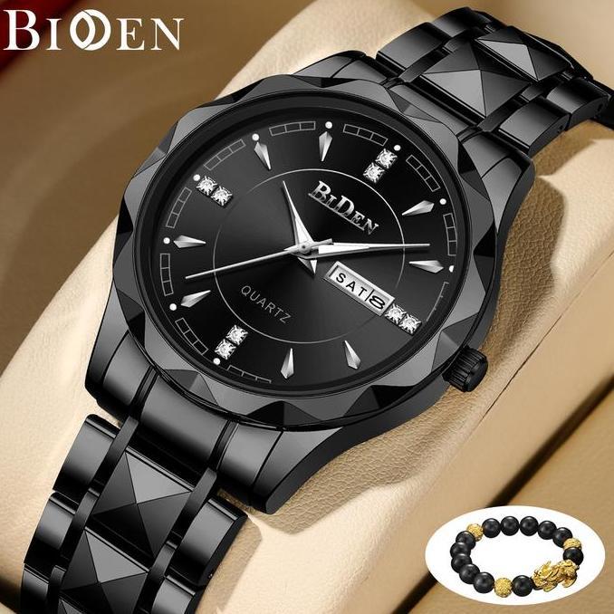 Biden Jam Tangan Pria Anti Air Original Cowok Kalender Bercahaya Jam Tangan Cowok