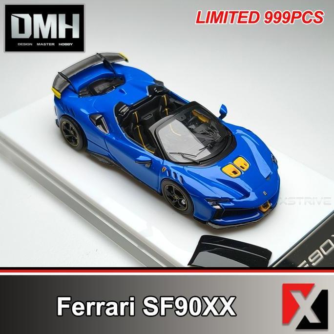 DMH 1:64 Ferrari SF90XX Spider Blue Convertible