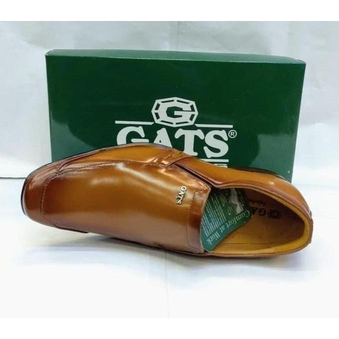 Sepatu Kulit Gats Zu0011 Coklat Sepatu Pantofel Pria Orinal -