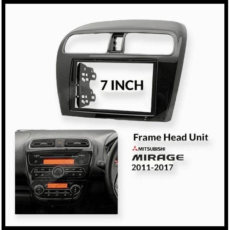 BEST DEAL FRAME 7 INCH MITSUBISHI MIRAGE 2011 - 2017 PANEL HEAD UNIT 