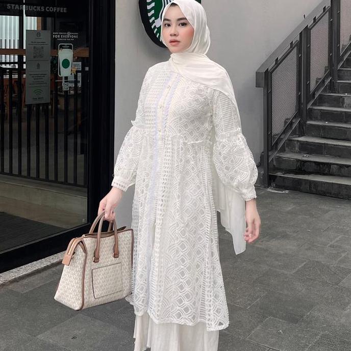 Outer Brukat Cardigan Brokat Lengan Panjang atasan outher brukat Outer Brokat outer Tulle outer Orga