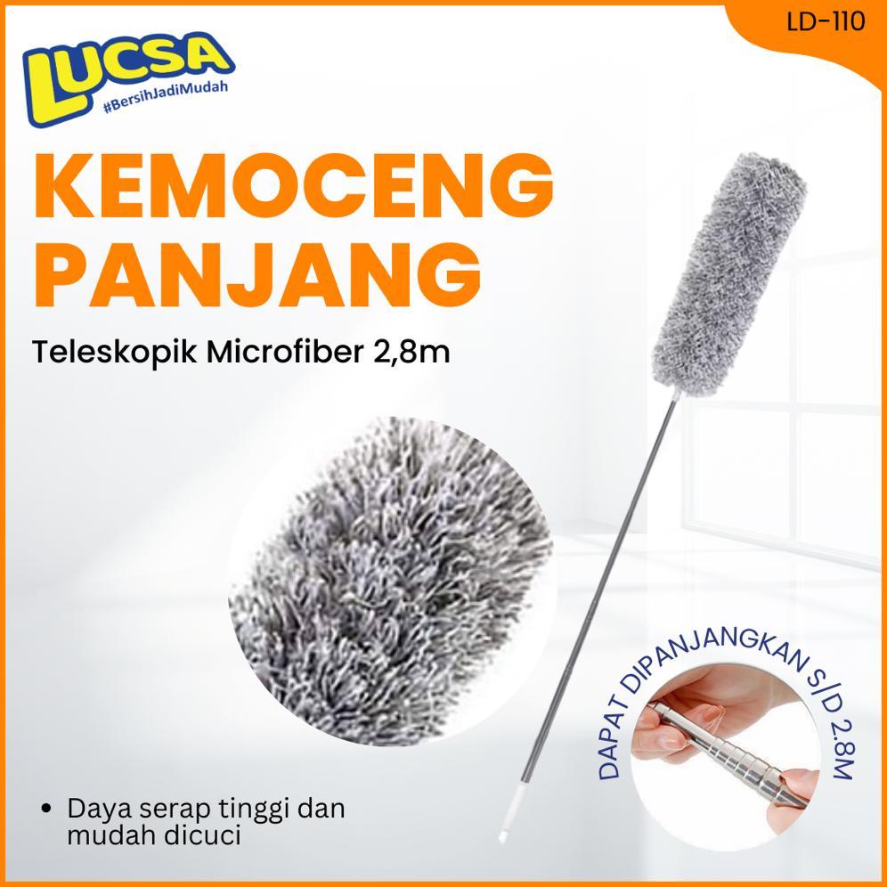 Lucsa - Teleduster Kemoceng Panjang 2.8m Teleskopik Microfiber | Kemonceng Kamoceng