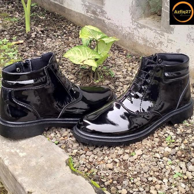 sepatu pdh kilap resleting tni polri security, sepatu pdh orinal