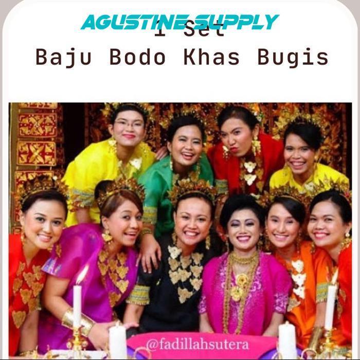 Fadillah Sutera Set Baju Bodo Tokko Bugis Sengkang, Makassar (Baju,Kain Sarung,Simatayya) Berkualita