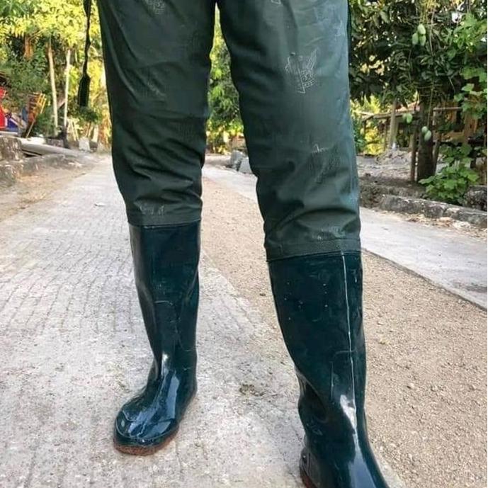 Sepatu Sawah Boot Bot Sepatu Panjang Karet Hijau Sepatu Bertani Sepatu Pria Mancing