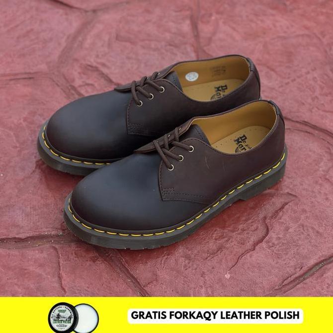 Sepatu Dr. Martens 1461 Dark Brown Crazy Horse Gaucho