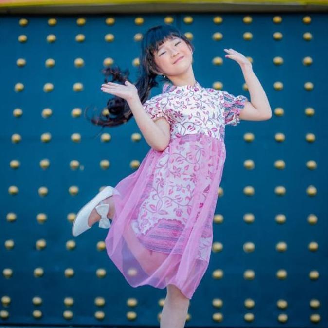 Dress Batik Anak Tutu Gaun Batik Anak Tile Dress Batik Anak Lucu Unik Gaun Batik Anak Mewah Dres Bat