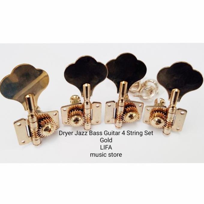 Guitar Dryer Jazz Bass 4 String Set Gold