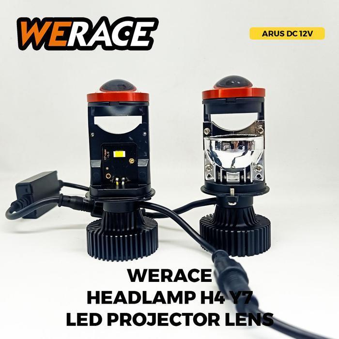 [WERACE] LED HEADLAMP H4 MINI PROJECTOR PROJIE Y7D Y7 SUPERBRIGHT HEADLIGHT MOBIL MOTOR UNIVERSAL