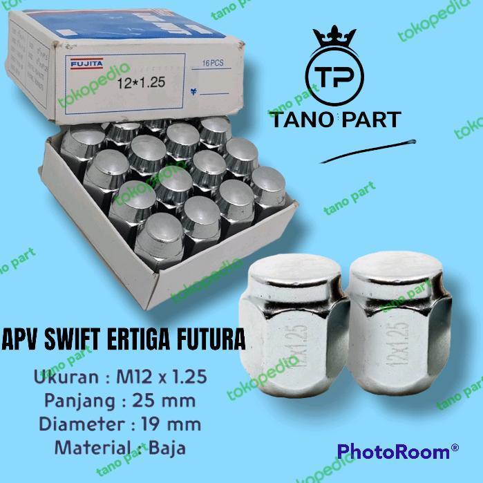 16 Pcs Mur Roda Racing Mobil Khusus APV SWIFT ERTIGA FUTURA Kunci 19mm
