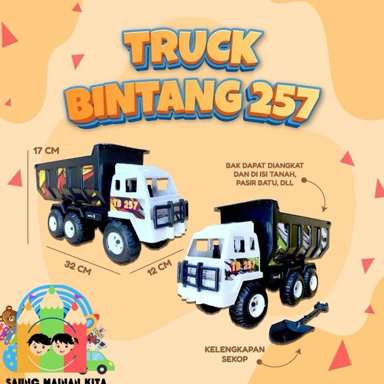 ORIGINAL` TRUK BINTANG DUMP TRUK PASIR ANAK TERMURAH BAGUS FREE SEKOP MINI