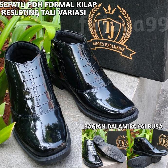 sepatu pdh formal/sepatu pdh resleting/sepatu pdh variasi/sepatu pdh kulit/sepatu pdh tni/sepatu pdh