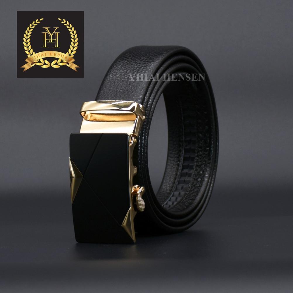 PREMIUM` [Y&H] Ikat Pinggang Pria Tipe Rel Men Belt Gesper Pria Sabuk Mewah Men Belt  - YH017 KEKINI