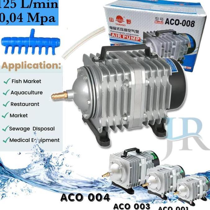 robothijau526 - Pompa udara aerator hi blow air pump aquarium kolam Yamano ACO 001 003 004 006 008
