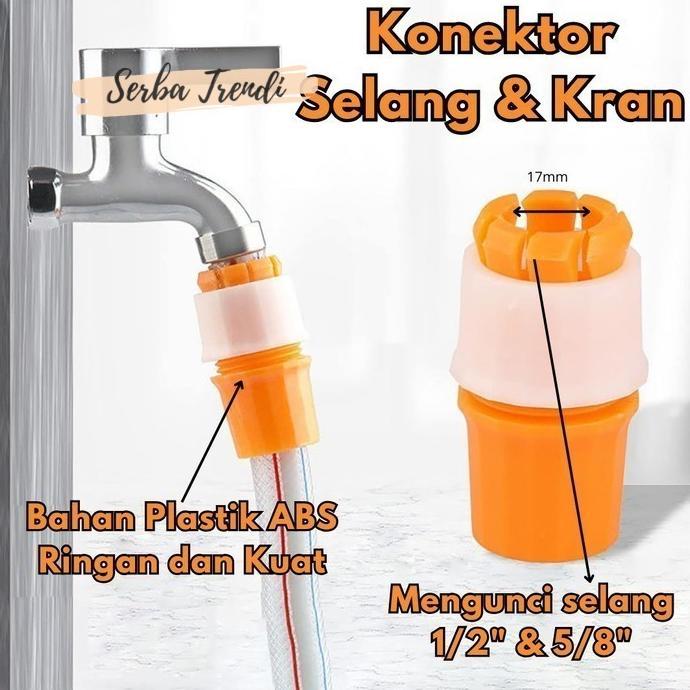 Promo Cod Ya Kak (Stks7) Konektor Selang Kran Air Sambungan Keran Selang 1/2 In  5/8 Inch Klem Clem 