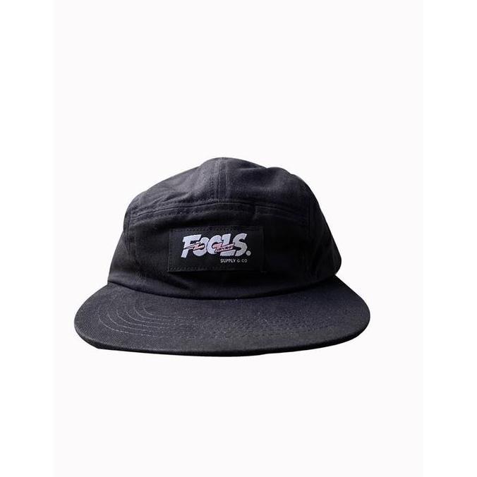 FLS HAT 5 PANEL BLACK | TOPI PANEL FOOLS