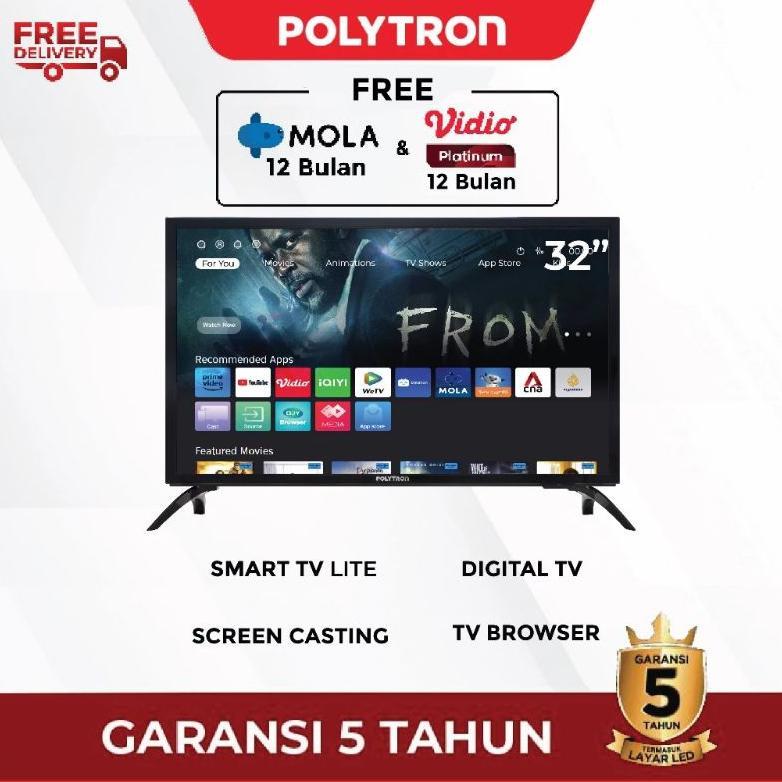 Tv LED Polytron 32 inc smart sudah digital