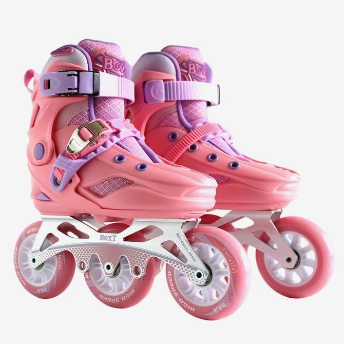 Terlaris Sepatu Roda Original Boxt Pink Inline Skate Speed Hybrid 3 Roda 100Mm