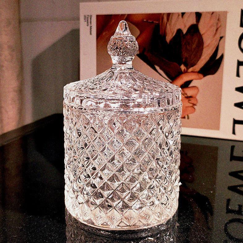 Toples Kaca Kristal Set Mewah Kristal Besar  Toples Kaca Jumbo Mewah Kristal Besar