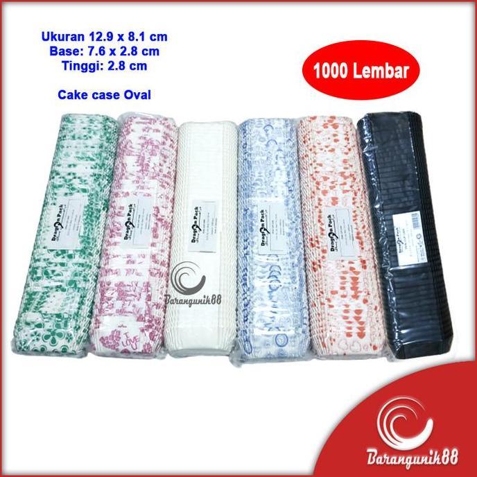Kertas Bolu Kukus Oval 129mm 1000 Lembar Risol Cake Case Cup Cake