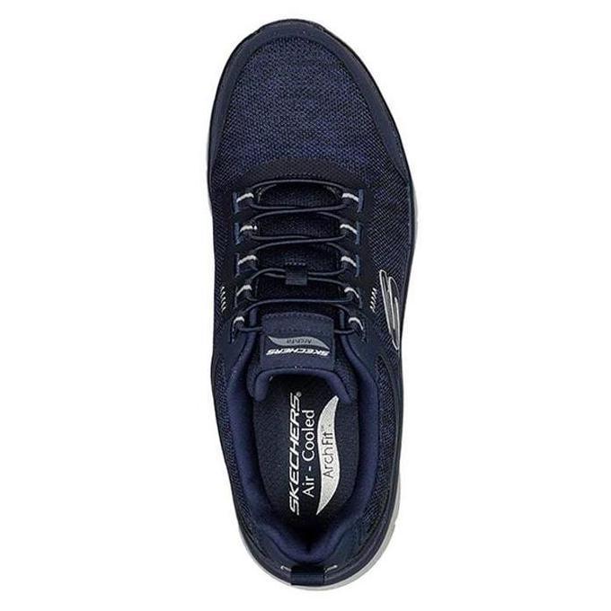 SKECHERS ARCH FIT SLIP ON D'LUX MEN'S FITNESS SHOES - NAVY ORINAL