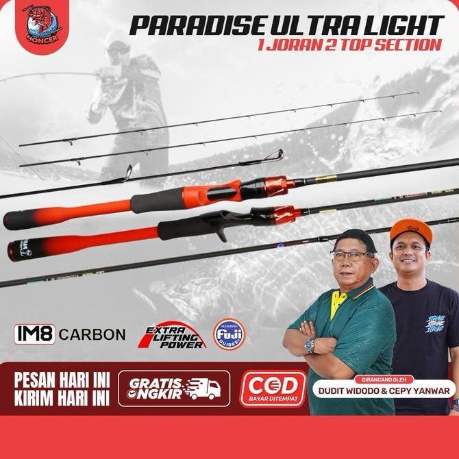 Termurah Joran Paradise Ultra Light Ul | Carbon Solid Im8 Ring Fuji | Handle Japan Style | Ul